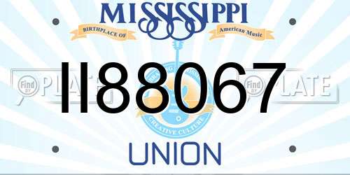 II88067 Mississippi License Plate