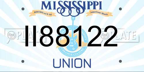 II88122 Mississippi License Plate
