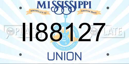 II88127 Mississippi License Plate