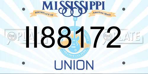 II88172 Mississippi License Plate
