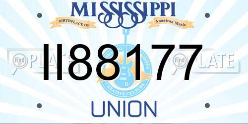 II88177 Mississippi License Plate