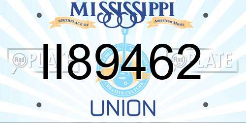 II89462 Mississippi License Plate