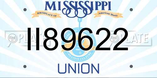 II89622 Mississippi License Plate