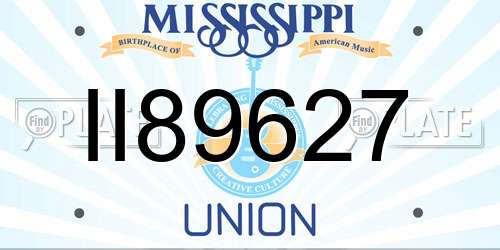 II89627 Mississippi License Plate