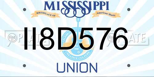II8D576 Mississippi License Plate