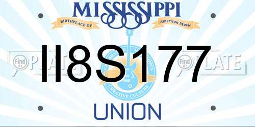 II8S177 Mississippi License Plate