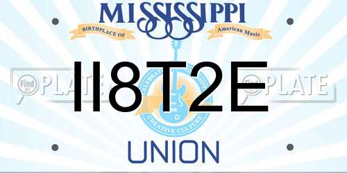 II8T2E Mississippi License Plate