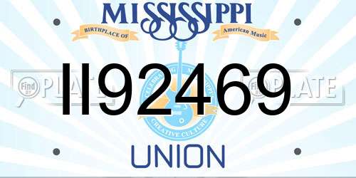 II92469 Mississippi License Plate