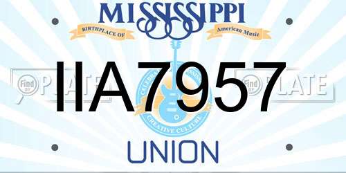 IIA7957 Mississippi License Plate