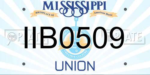 IIB0509 Mississippi License Plate