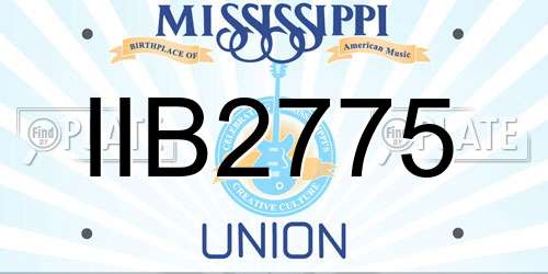 IIB2775 Mississippi License Plate