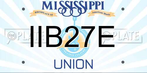 IIB27E Mississippi License Plate