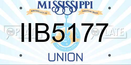 IIB5177 Mississippi License Plate