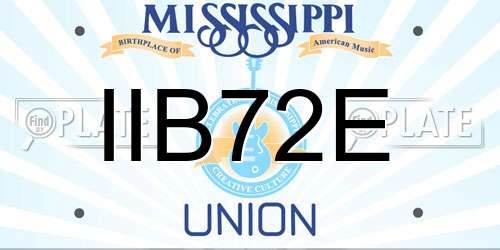 IIB72E Mississippi License Plate