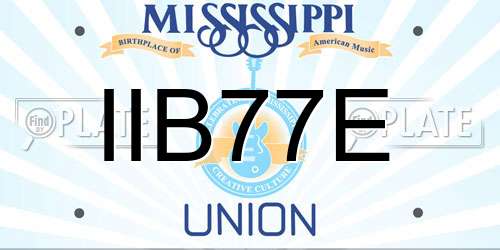 IIB77E Mississippi License Plate