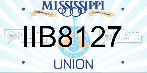 IIB8127 Mississippi License Plate