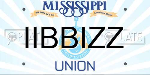 IIBBIZZ Mississippi License Plate