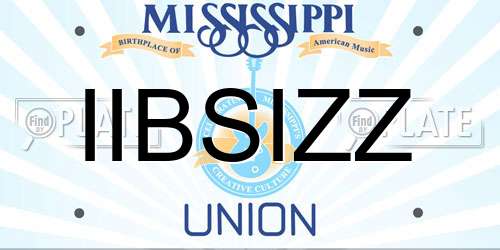 IIBSIZZ Mississippi License Plate
