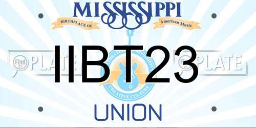 IIBT23 Mississippi License Plate