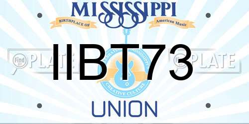 IIBT73 Mississippi License Plate