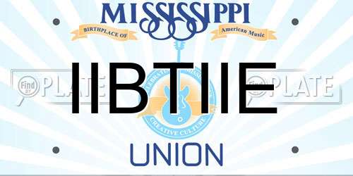 IIBTIIE Mississippi License Plate