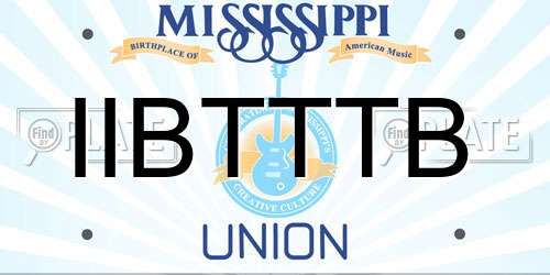 IIBTTTB Mississippi License Plate