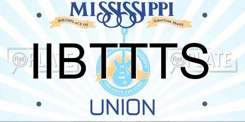 IIBTTTS Mississippi License Plate