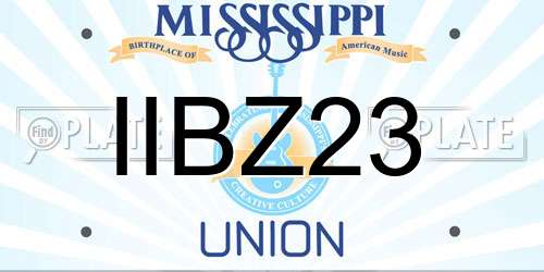 IIBZ23 Mississippi License Plate
