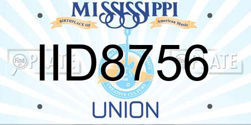 IID8756 Mississippi License Plate