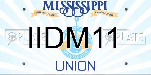 IIDM11 Mississippi License Plate