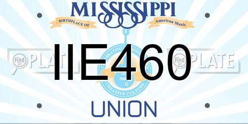 IIE460 Mississippi License Plate