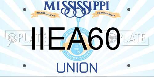 IIEA60 Mississippi License Plate
