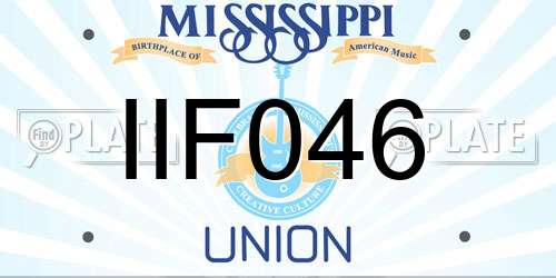 IIF046 Mississippi License Plate