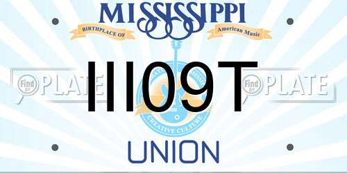 III09T Mississippi License Plate