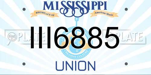 III6885 Mississippi License Plate