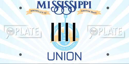 IIII Mississippi License Plate
