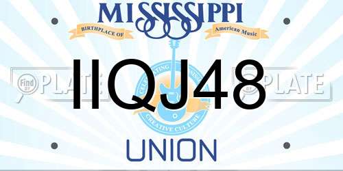 IIQJ48 Mississippi License Plate