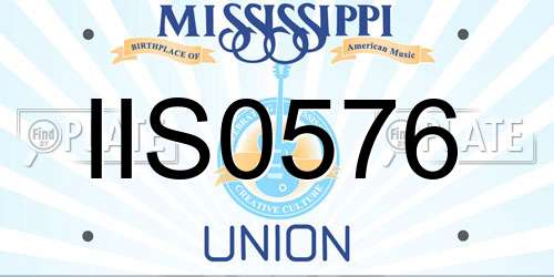 IIS0576 Mississippi License Plate