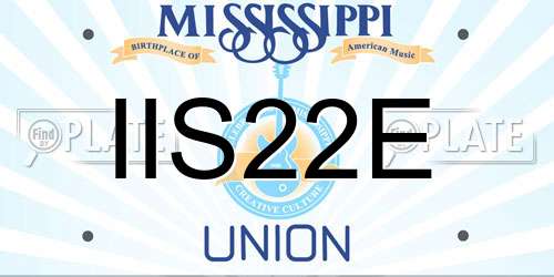 IIS22E Mississippi License Plate