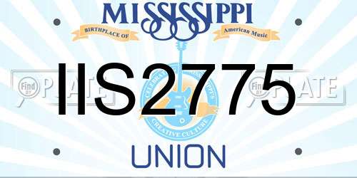 IIS2775 Mississippi License Plate