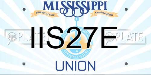 IIS27E Mississippi License Plate