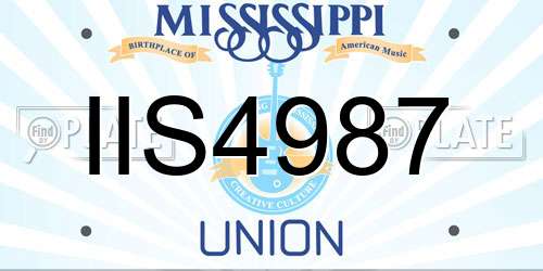 IIS4987 Mississippi License Plate