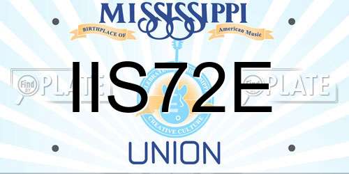 IIS72E Mississippi License Plate
