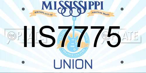 IIS7775 Mississippi License Plate