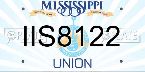 IIS8122 Mississippi License Plate