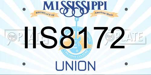 IIS8172 Mississippi License Plate