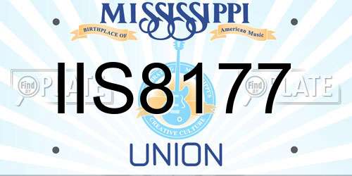 IIS8177 Mississippi License Plate
