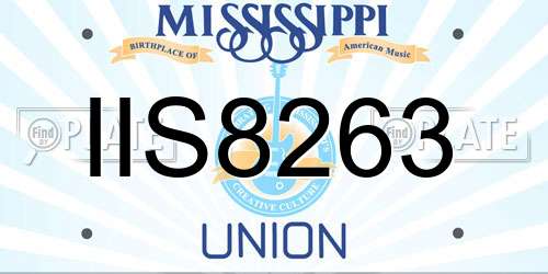 IIS8263 Mississippi License Plate