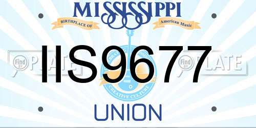 IIS9677 Mississippi License Plate