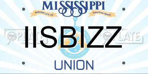 IISBIZZ Mississippi License Plate